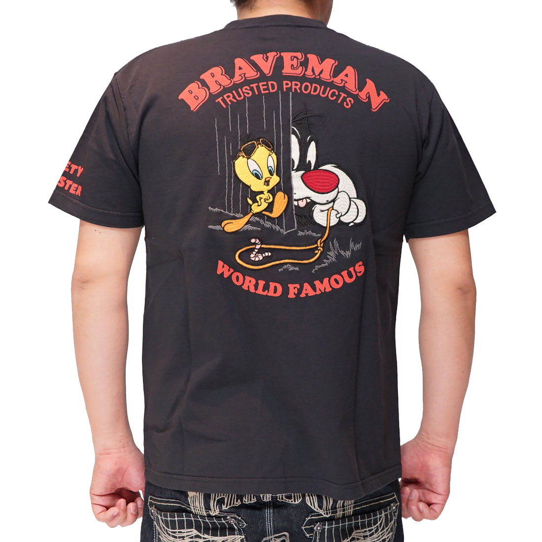 THE BRAVEMAN ブレイブマン ルーニーテューンズ コラボ Tシャツ 半袖 シルベスター＆トゥイーティー LTB-2308 送料無料 THE BRAVEMAN ブレイブマン ルーニーテューンズ コラボ Tシャツ 半袖