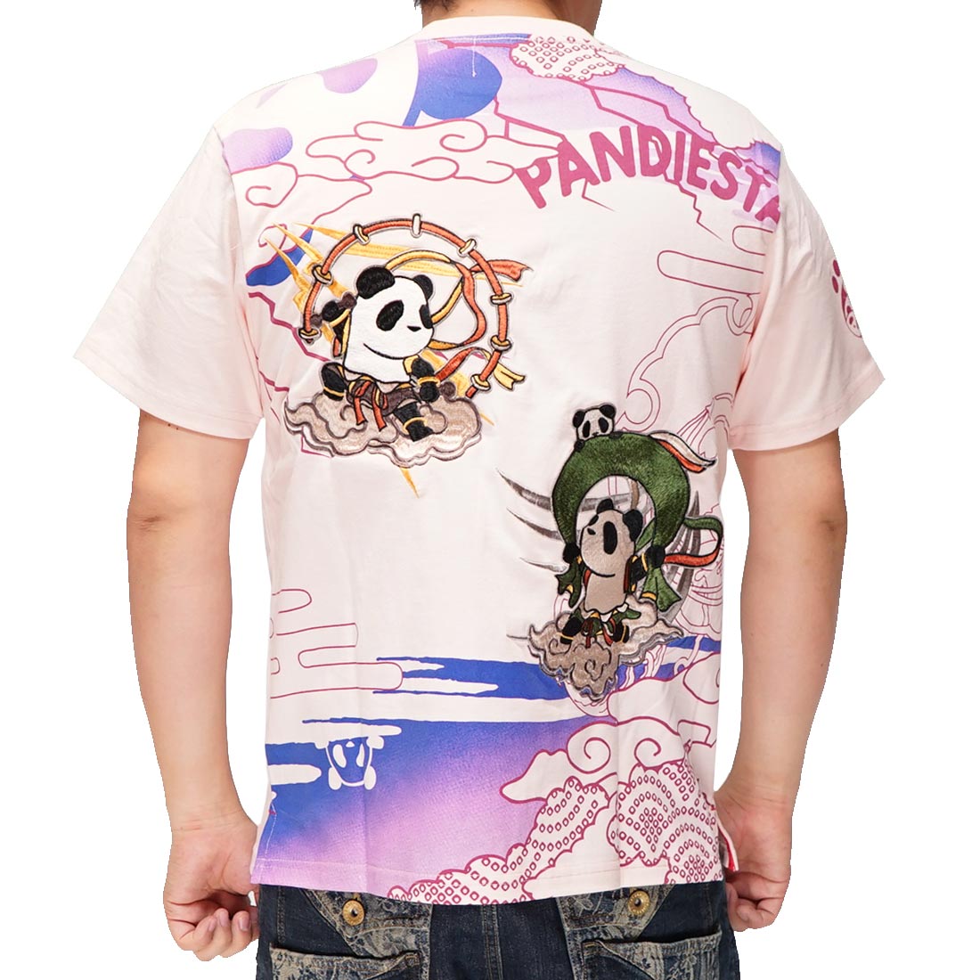 パンディエスタ PANDIESTA Tシャツ 半袖 パンダ メンズ 風雷神パンダ 和柄 523215