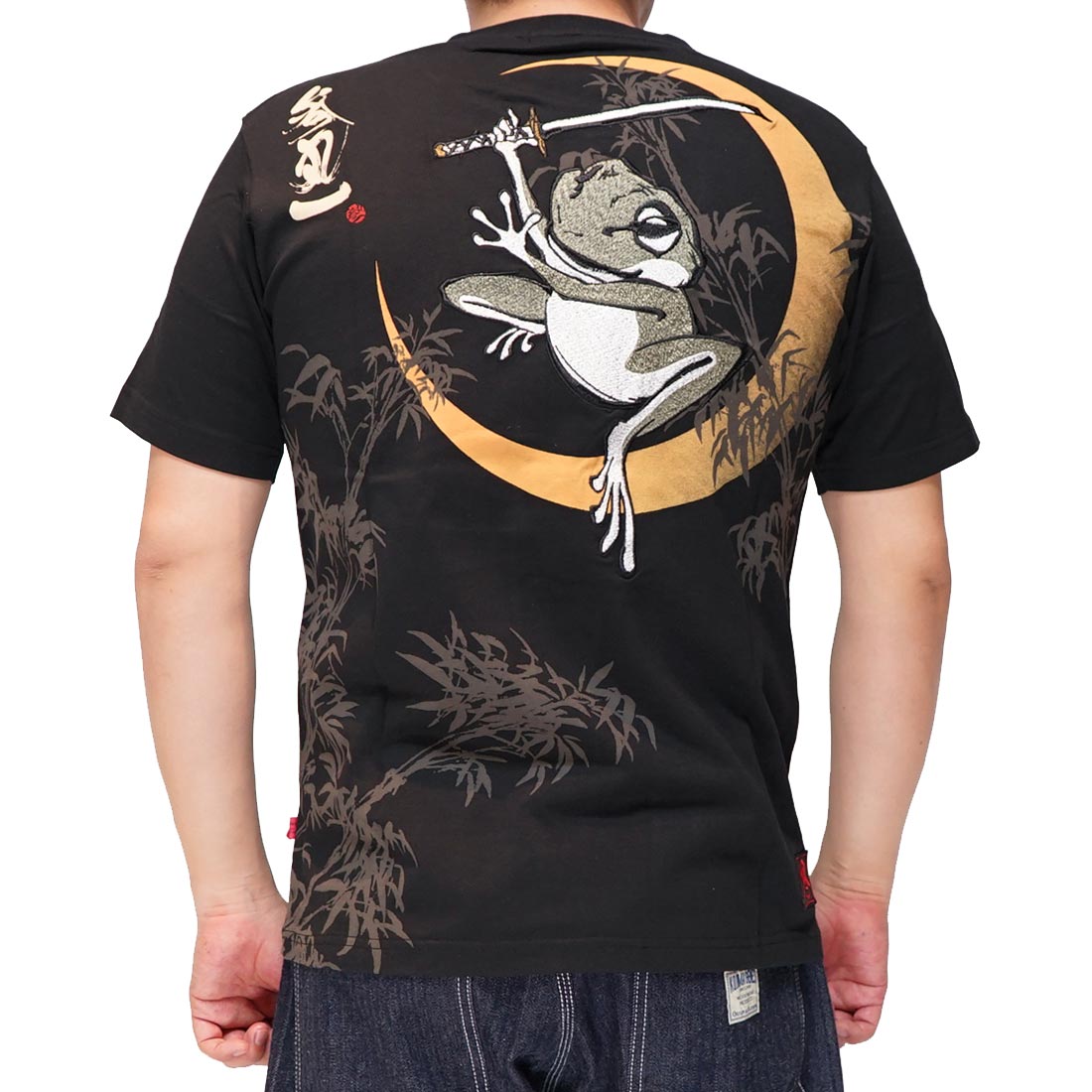 参丸一 サンマルイチ 和柄 Tシャツ 半袖 メンズ 蛙飛び斬り SM-30606