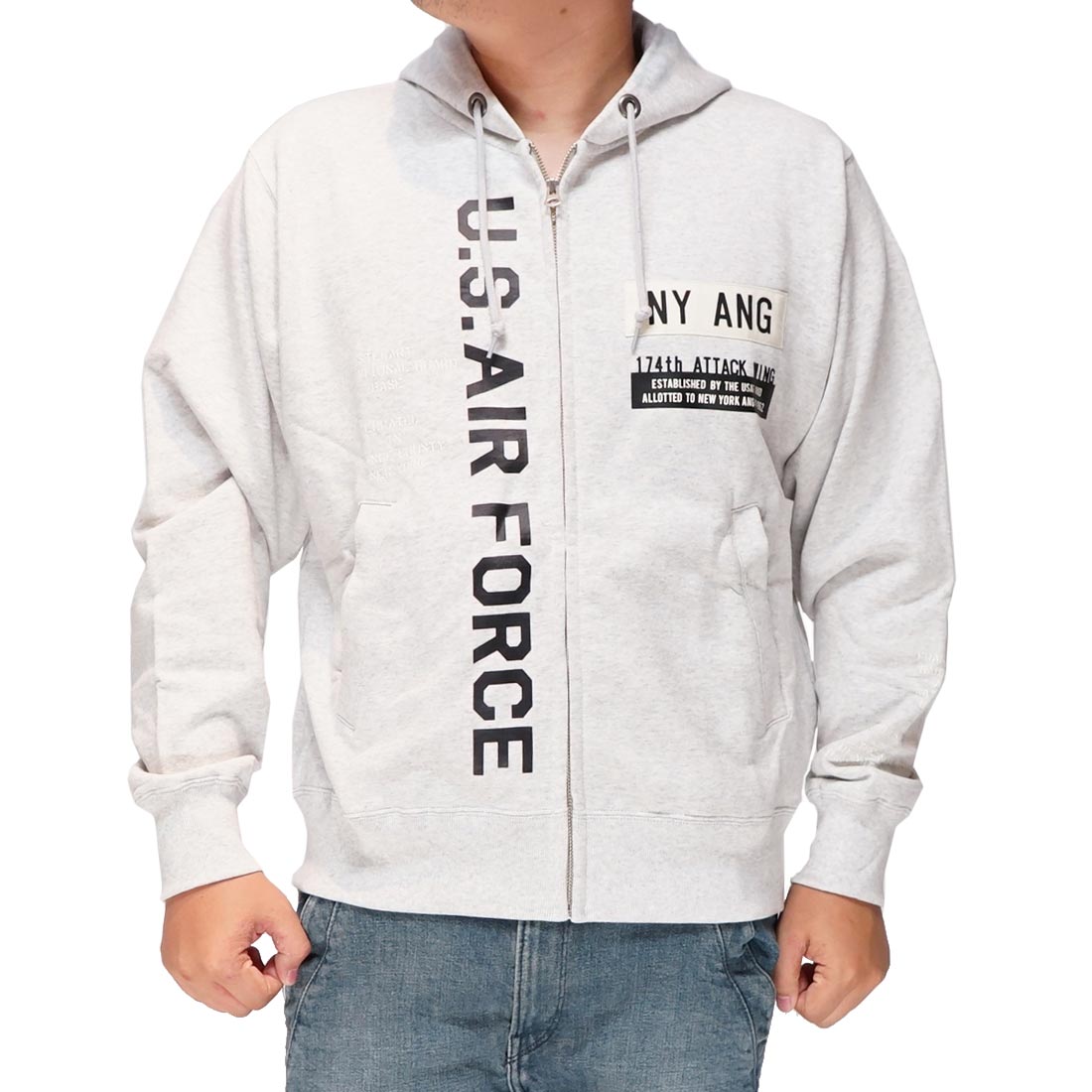 AVIREX アヴィレックス アビレックス パーカー メンズ アーミー ミリタリー エアー ナショナル ガード パッチ プリント 783-3231010 送料無料 AVIREX アヴィレックス アビレックス パーカー メンズ アーミー