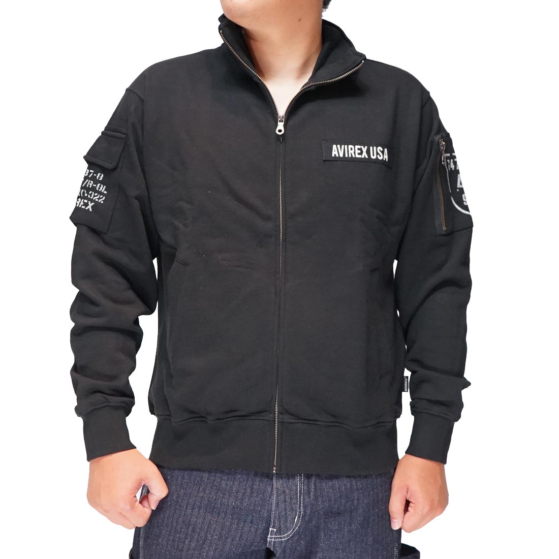 AVIREX アヴィレックス ジップアップ ファティーグ スウェット ジャケット メンズ 783-3930011 送料無料 AVIREX アヴィレックス ジップアップ ファティーグ スウェット