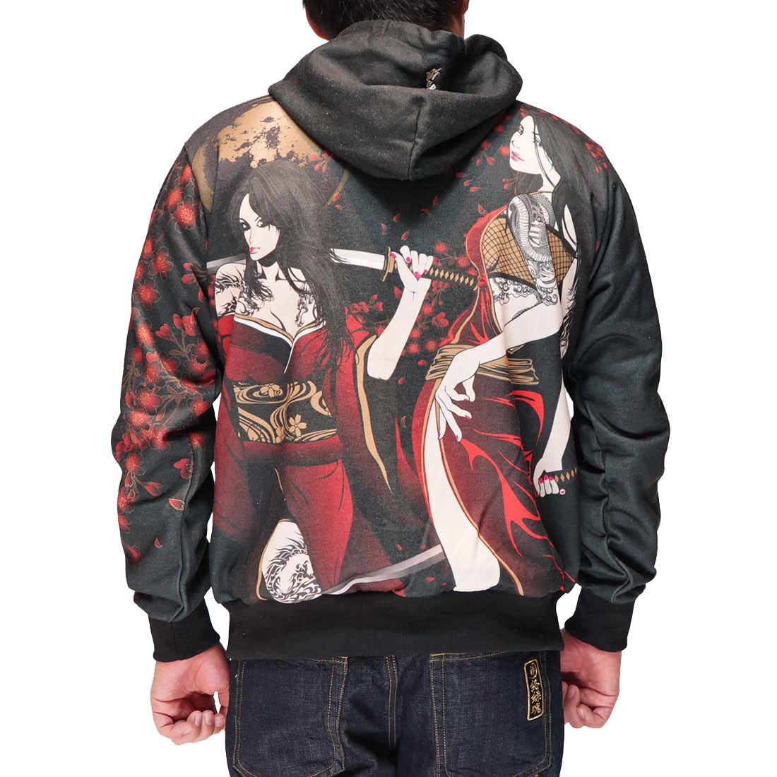 抜刀娘 バットウムスメ 絡繰魂 和柄 パーカー メンズ る凛 結愛 妃那