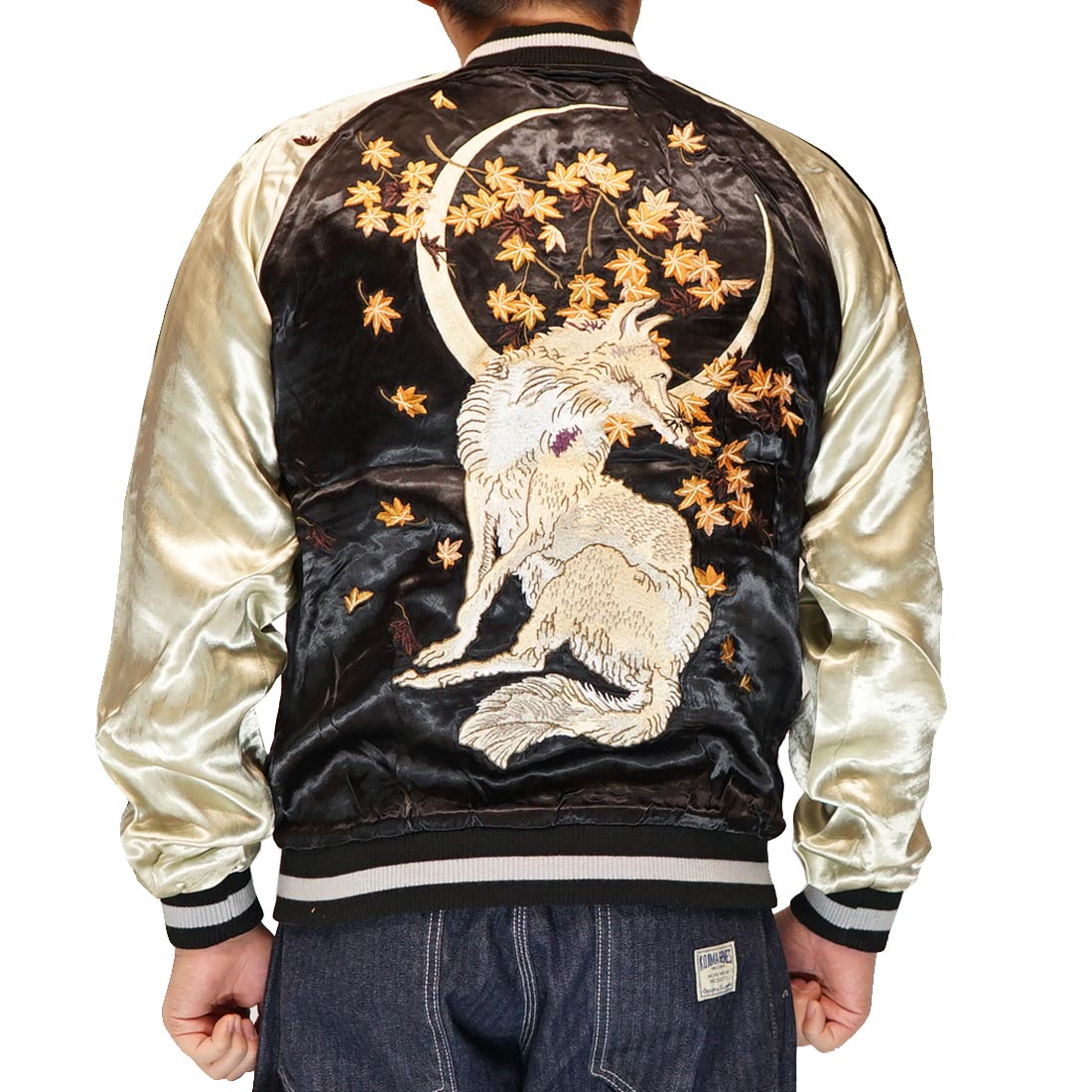 花旅楽団 ハナタビガクダン 和柄 スカジャン メンズ 総刺繍