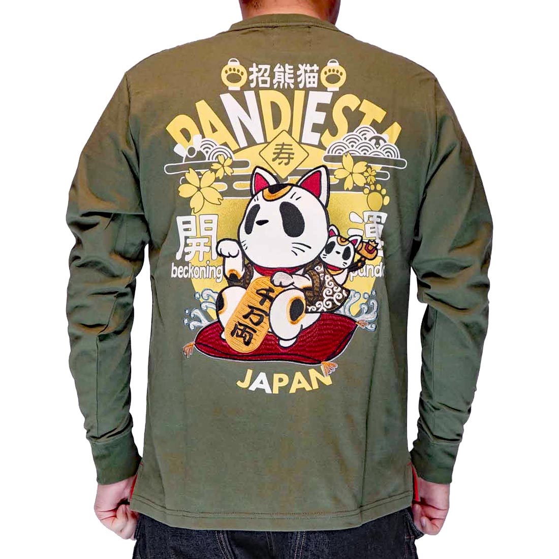 パンディエスタ PANDIESTA ロング Tシャツ パンダ ネイティブ 和柄