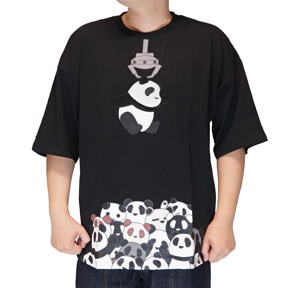 パンディエスタ PANDIESTA Tシャツ 半袖 パンダ ビッグサイズ クレーン
