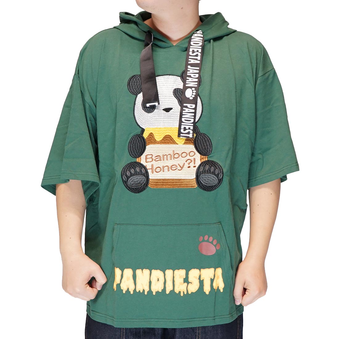 パンディエスタ PANDIESTA プルパーカー 半袖 パンダ メンズ パンダ