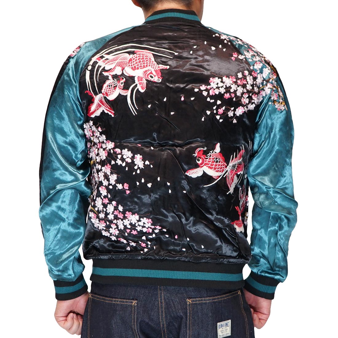 花旅楽団 ハナタビガクダン 和柄 スカジャン メンズ 総刺繍