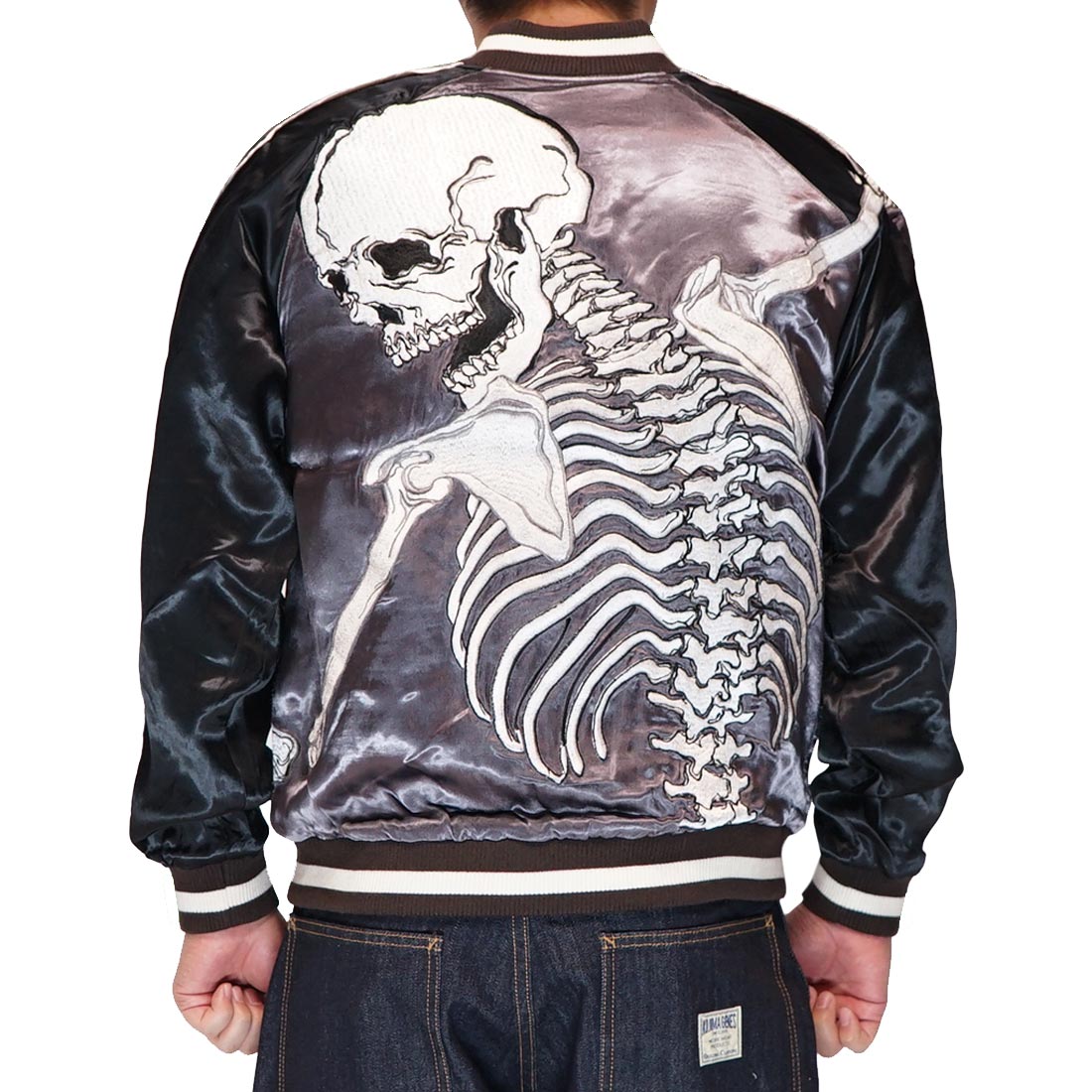 花旅楽団 ハナタビガクダン 和柄 スカジャン メンズ 総刺繍