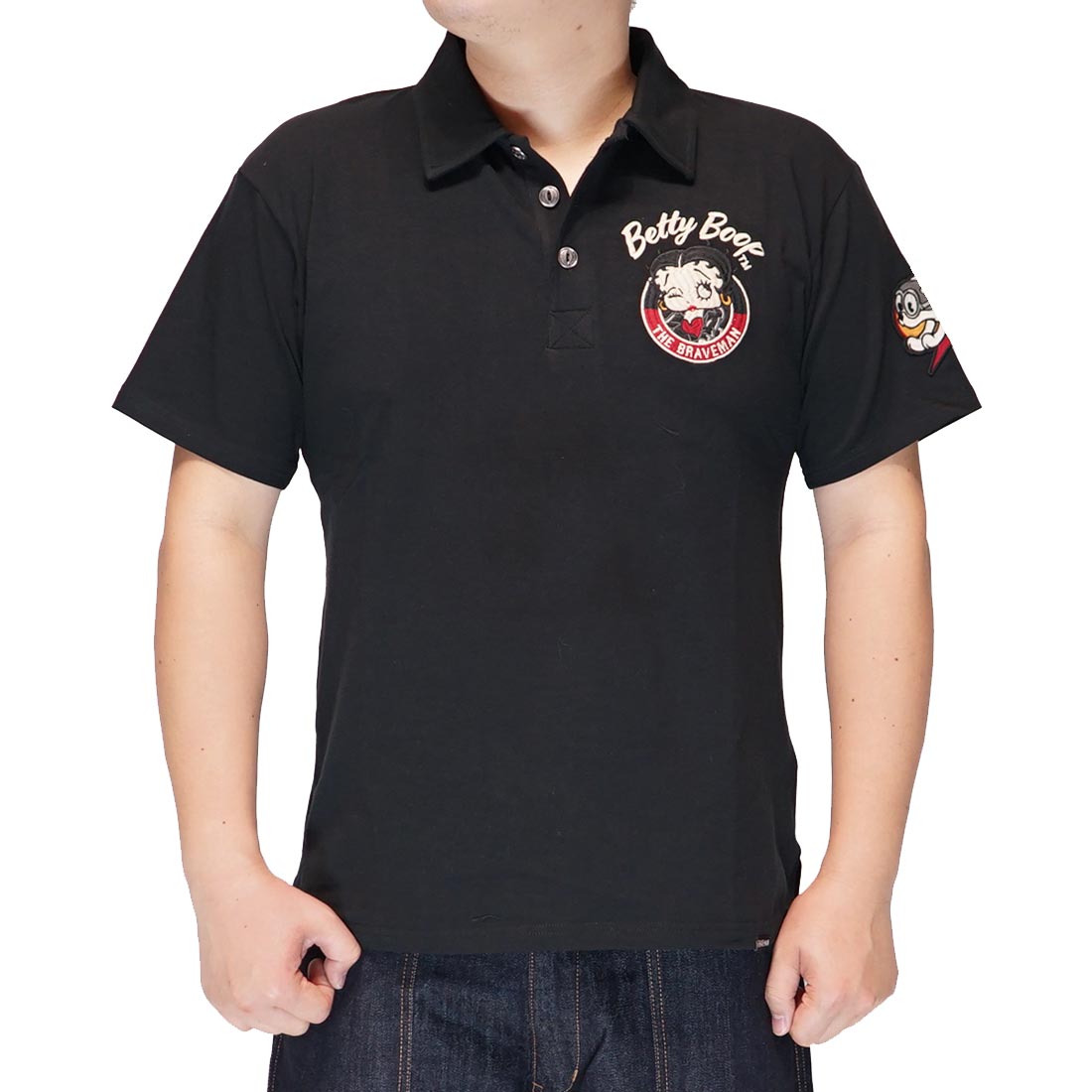 THE BRAVEMAN ブレイブマン ベティブープ ベティー コラボ ポロシャツ メンズ BBB-2422 送料無料 THE BRAVEMAN ブレイブマン ベティブープ ベティー コラボ ポロシャツ