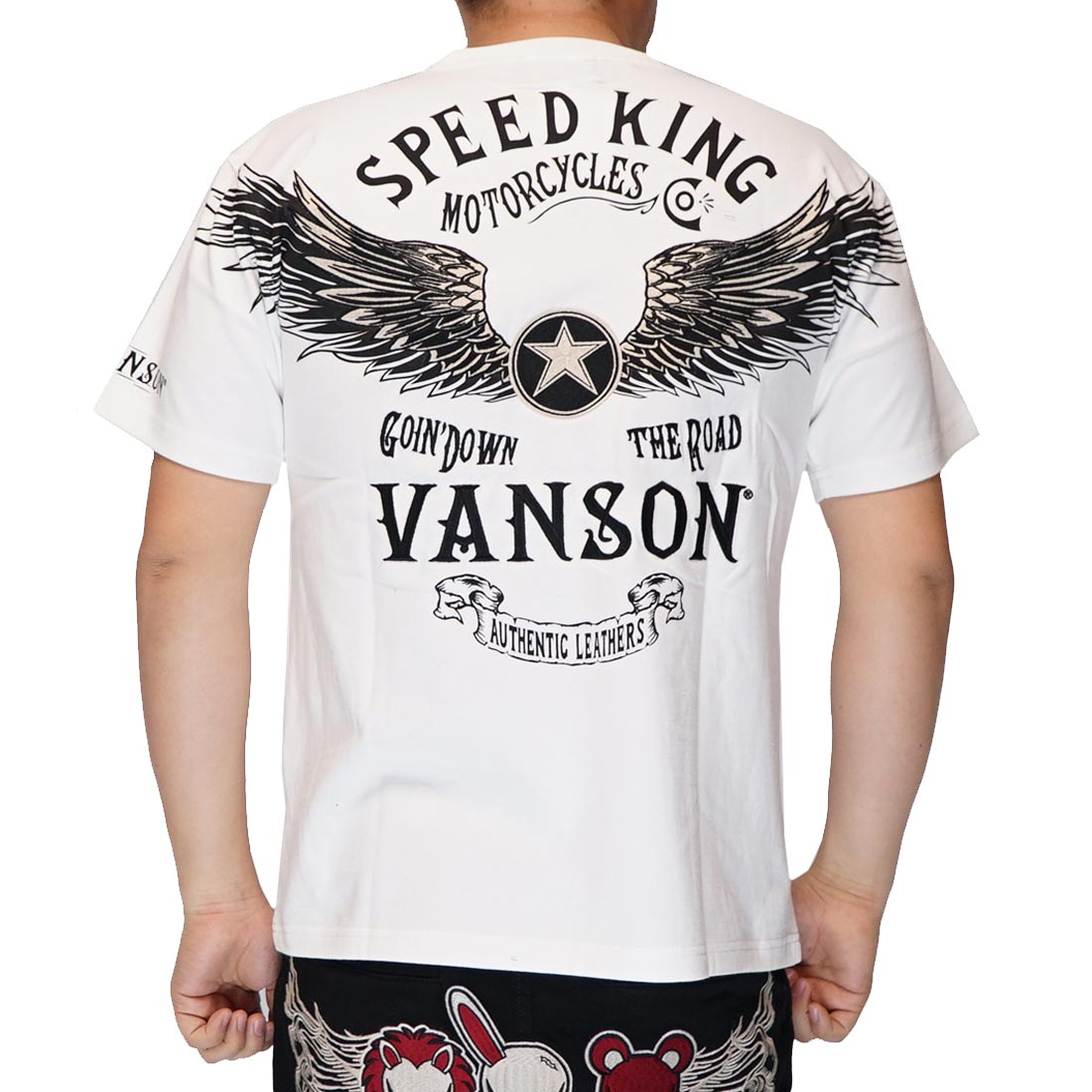 VANSON バンソン Tシャツ 半袖 メンズ ワンスター スターウィング NVST