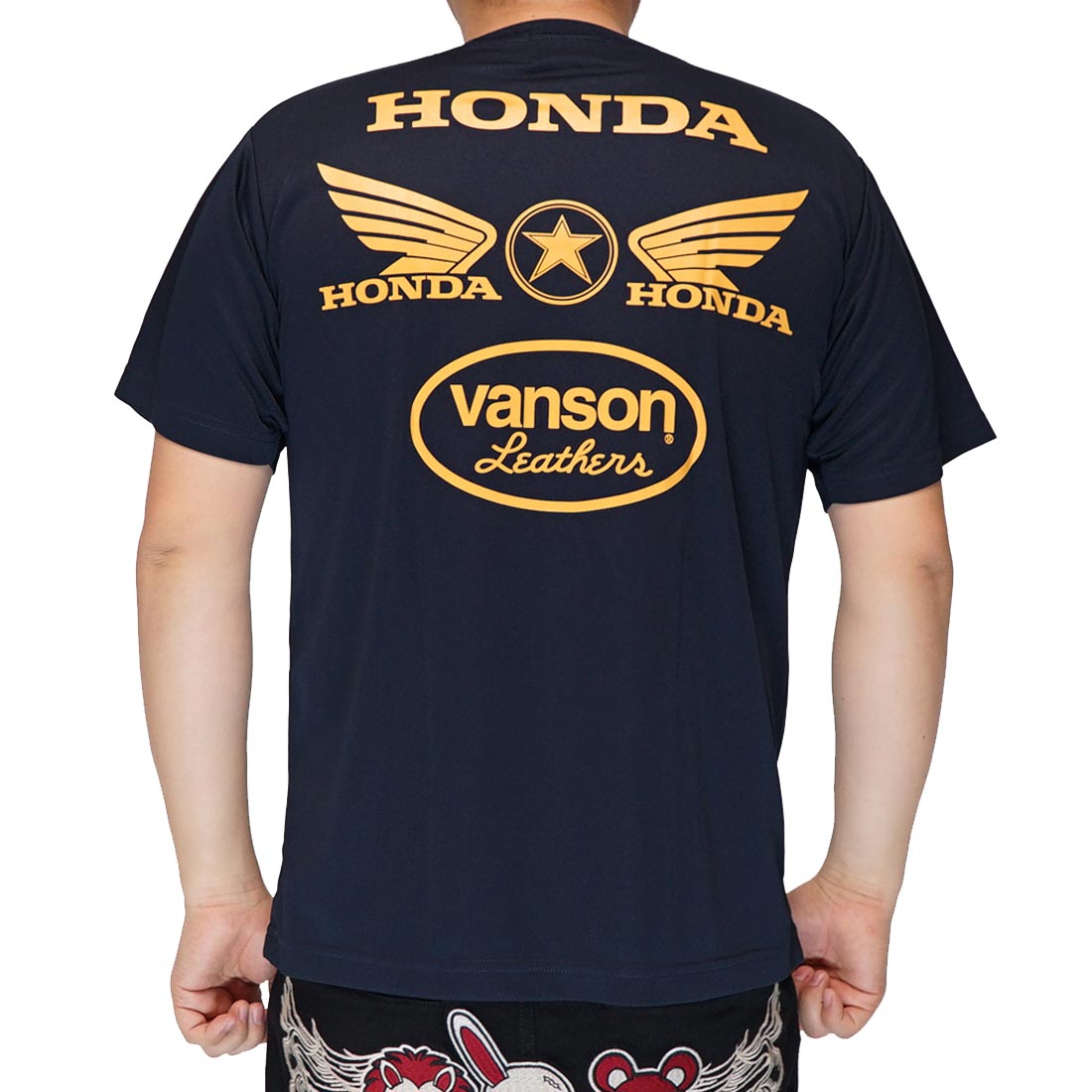VANSON バンソン ホンダ HONDA コラボ ドライTシャツ 半袖 メンズ