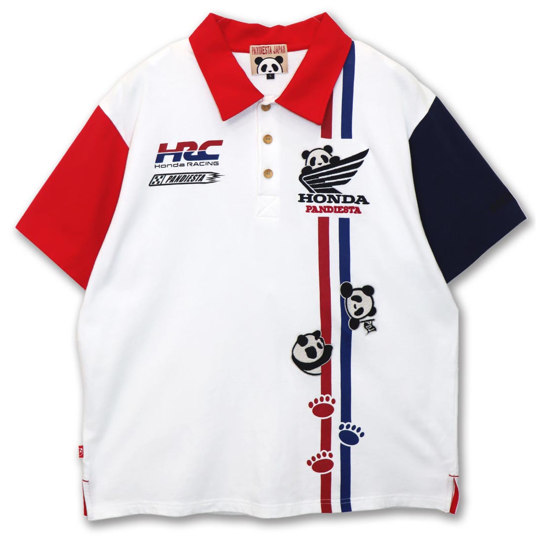 ホンダ Honda パンディエスタ PANDIESTA コラボ ポロシャツ パンダ HRC