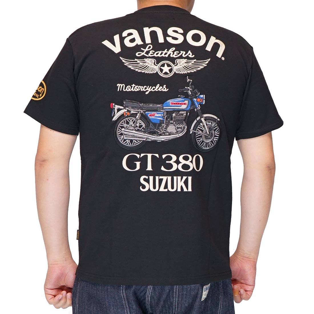 VANSON バンソン スズキ SUZUKI  コラボ Tシャツ 半袖 メンズ GT380 SMV-2401 送料無料 VANSON バンソン スズキ SUZUKI コラボ Tシャツ 半袖 メンズ GT380 SMV