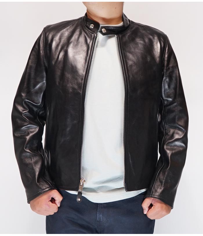 【米国製】Schott レザーライダースジャケット 黒 40 襟付き 本革 米国製】Schott レザーライダースジャケット 黒 40 ダブル