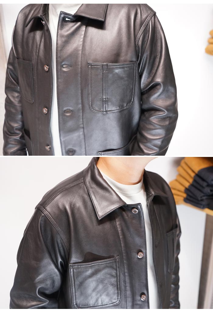 Schott ショットライダース カバーオール　ラムレザー　23AW Schott(ショット) レザー ジャケット ラム カバーオール