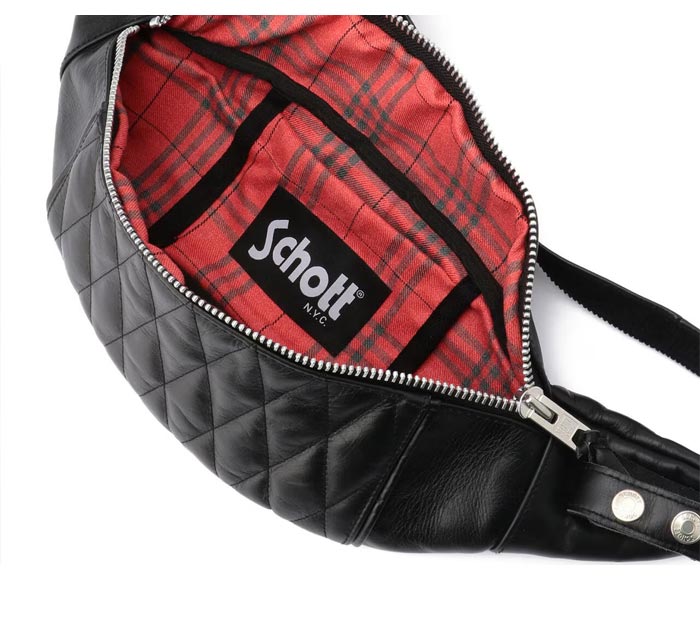 Schott(ショット) ボディ バッグ レザー BAG 鞄 メンズ パディング 本
