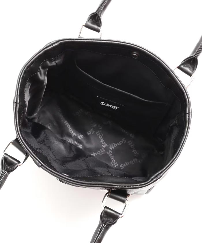 Schott(ショット) ミニライダース レザートートバッグ BAG 鞄 メンズ 本革 782-3976009 782-4976010 送料無料の画像