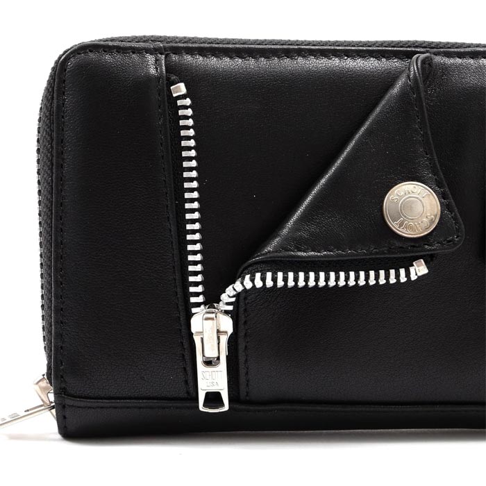 Schott(ショット) ミニライダース LEATHER RIDERS ZIP WALLET レザー