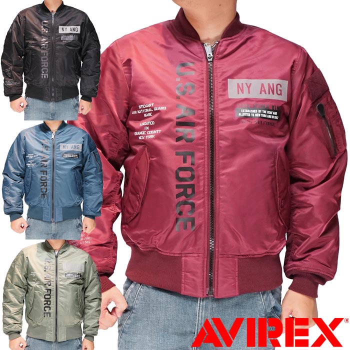 AVIREX アヴィレックス アビレックス MA-1 ジャケット アウター メンズ リフレクト ステンシル フライトジャケット 783-3252045