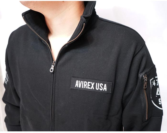 AVIREX アヴィレックス ジップアップ ファティーグ スウェット AVIREX アヴィレックス ジップアップ ファティーグ スウェット