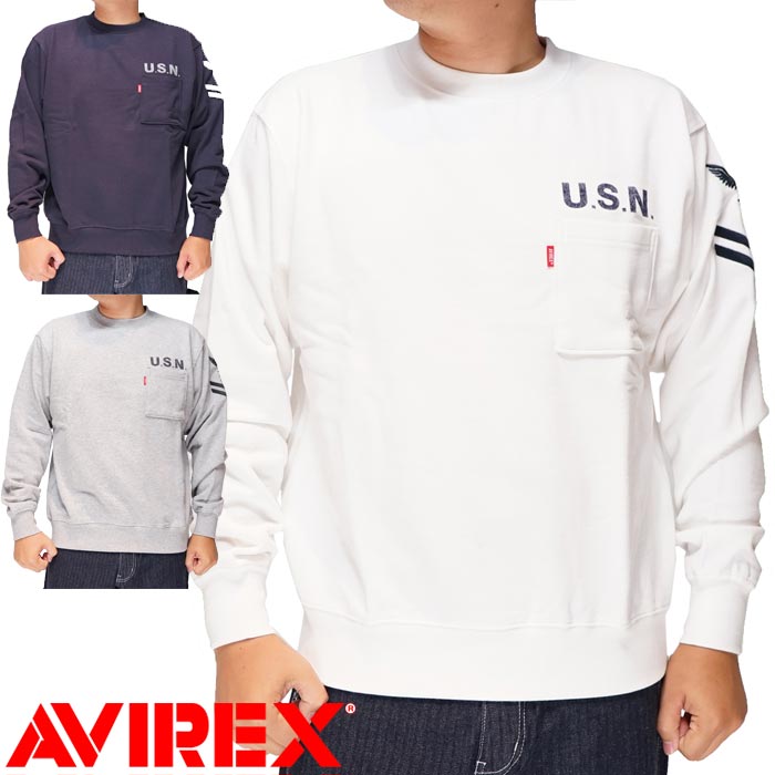 AVIREX アヴィレックス ネイバル クルーネック スウェット