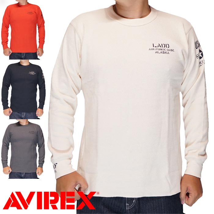 AVIREX アヴィレックス アビレックス 長袖 Tシャツ HONEYCOMB WAFFLE T