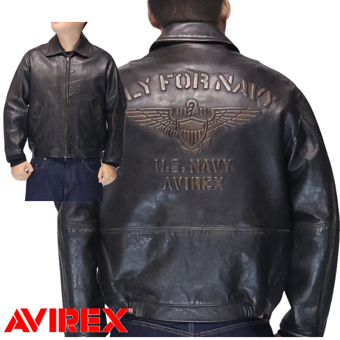 R*N様 AVIREX U.S. NAVY MA-1ジャケット 2XL AVIREX アヴィレックス レザージャケット メンズ 羊革 MA-1タイプ