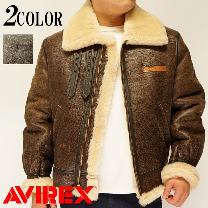 AVIREX アヴィレックス B-3 フライト ジャケット リアルムートン