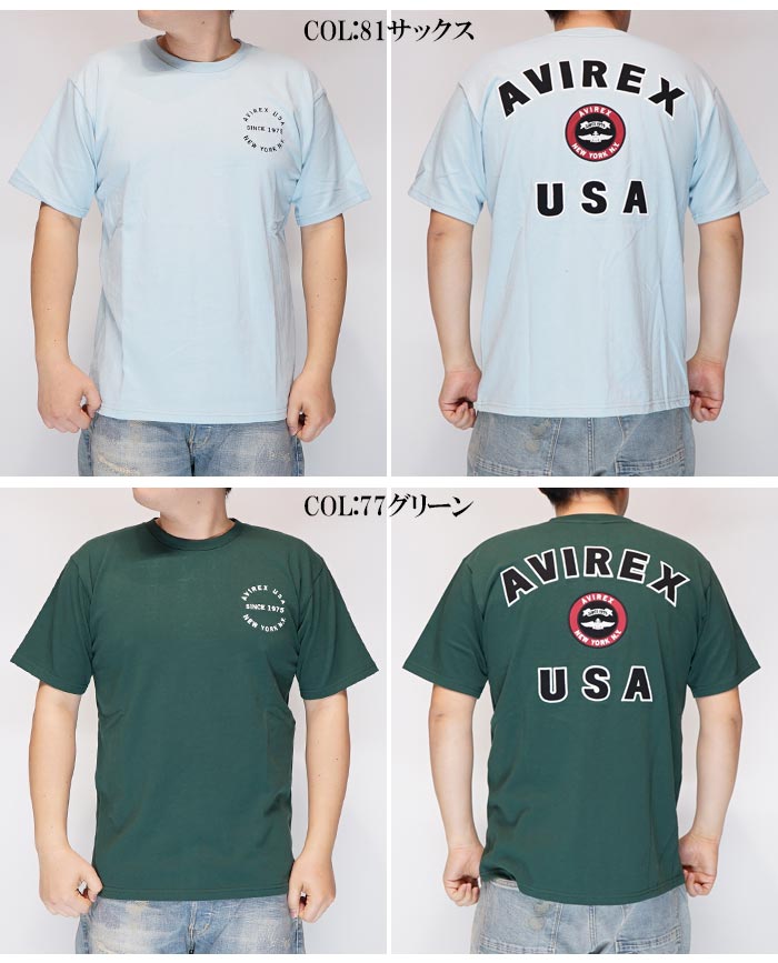 AVIREX アビレックス アヴィレックス Tシャツ 半袖 メンズ ヴァー