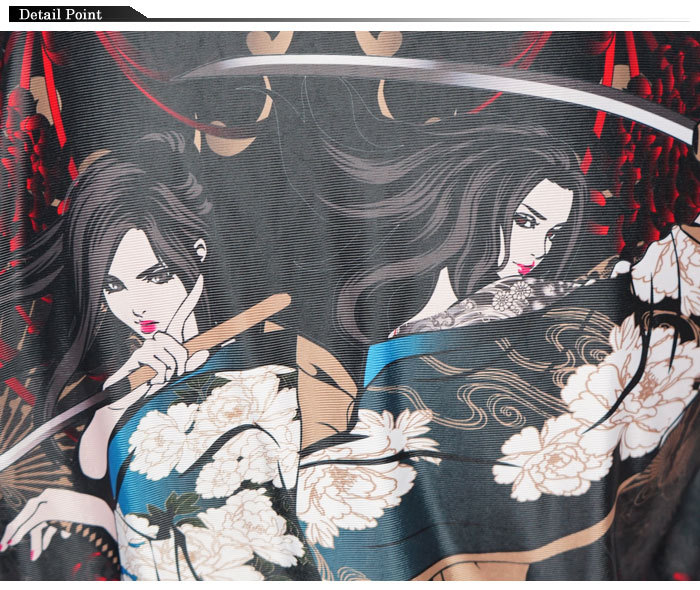 絡繰魂 抜刀娘 バットウムスメ 和柄 上下セットアップ ジャージ メンズ