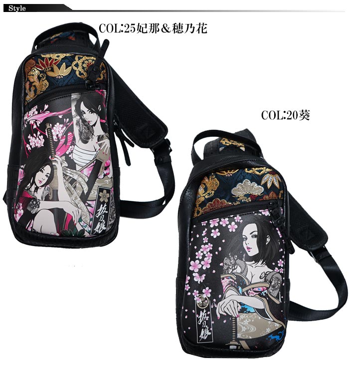 抜刀娘 バットウムスメ 絡繰魂 和柄 ボディ ショルダー バッグ BAG 鞄