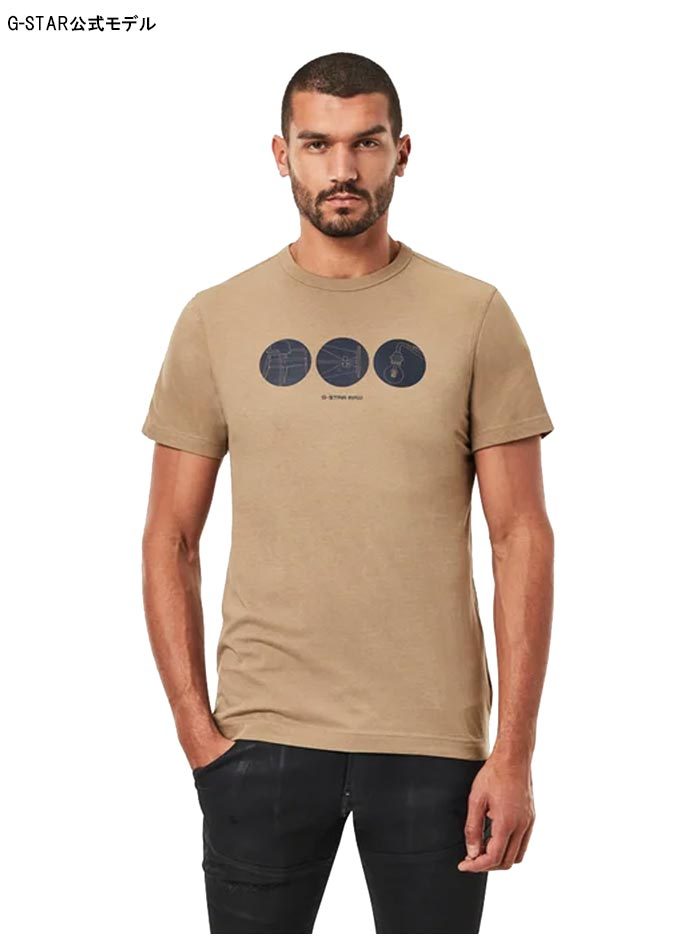 ジースター ロウ G-STAR RAW Tシャツ 半袖 メンズ CIRCLE