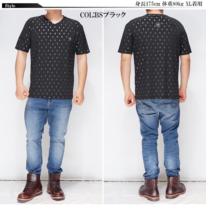 Be Ambition ビーアンビション 半袖 Tシャツ メンズ ユリ ワッペン