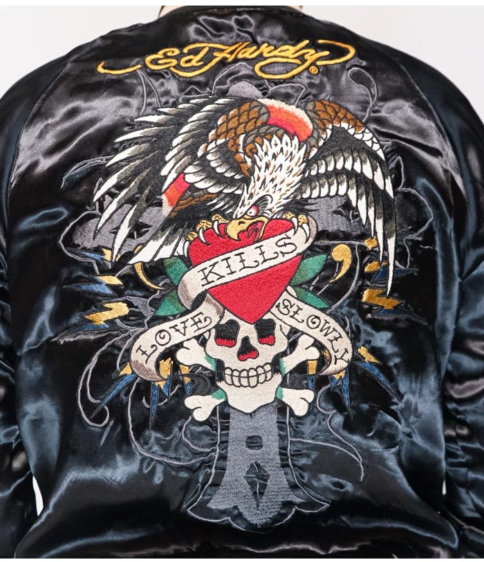 EdHardy テーラードジャケット スカル 日本限定スカジャン vintage Ed Hardy（エド・ハーディー） スカジャン “Love Kills Slowly × TIGER