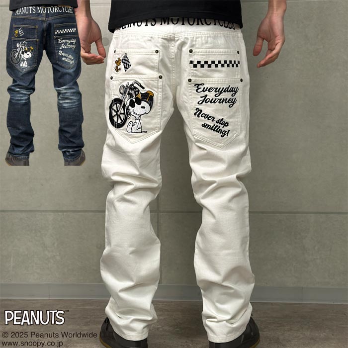 FLAGSTAFF フラッグスタッフ スヌーピー コラボ ジーンズ デニム ストレッチ バイク 452100 送料無料 FLAGSTAFF フラッグスタッフ スヌーピー コラボ ジーンズ デニム