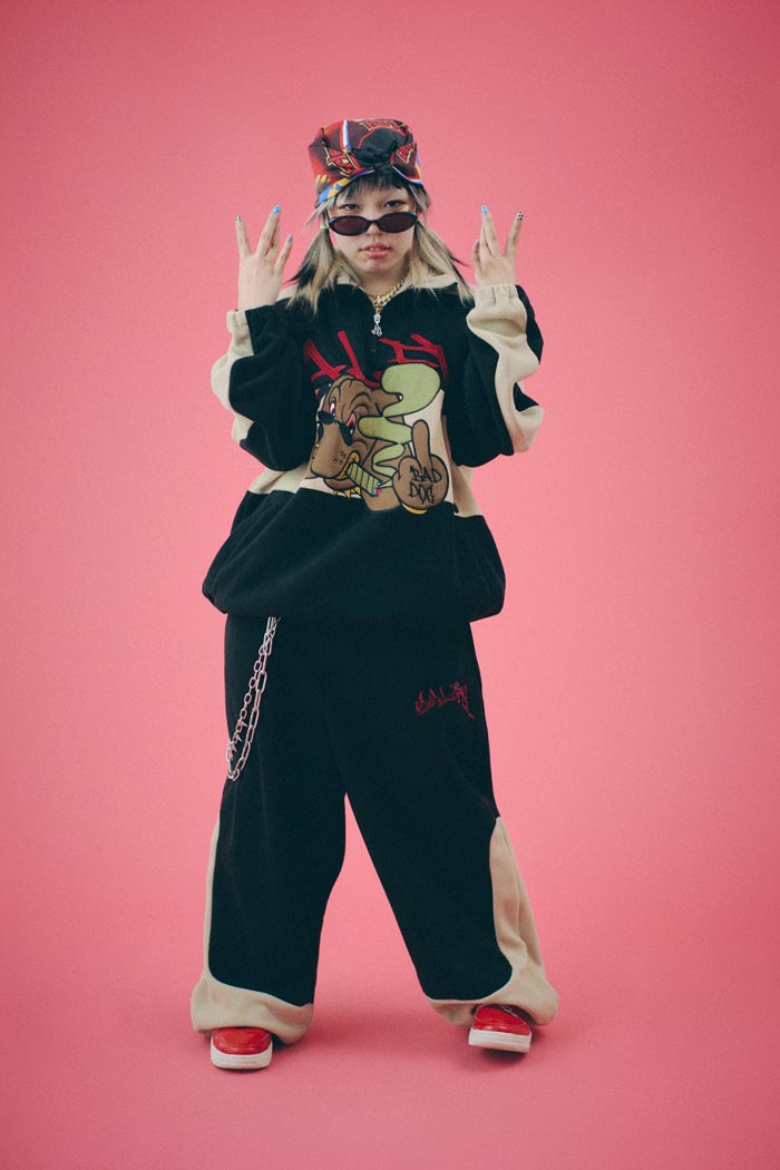 GALFY ガルフィー セットアップ メンズ レディース 犬 BADDOG フリース