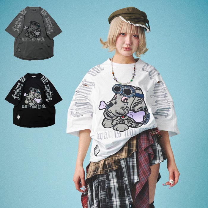 Amazon | (ガルフィー)GALFY 病みに染まりし半袖Tシャツ(142021