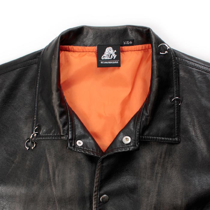 ガルフィー GALFY アウター メンズ レディース バチバチピアスPUコーチ