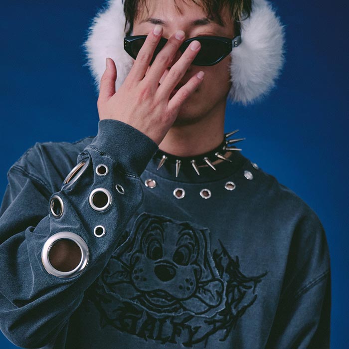 GALFY ガルフィー ロンT ロング Tシャツ 長袖 メンズ レディース 穴