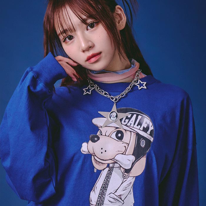 Faulieu. サイン入りロンT XL 青 未着用 DF-1201】 6.6オンス ロングスリーブコンフォートTシャツ(1.6