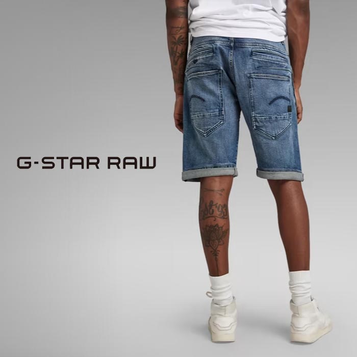 ジースター ロウ G STAR RAW ジースターロウ ショートパンツ メンズ D STAQ 3D SHORTS デニム D10064 C052 :13009 d10064:ジーンズプラザ摩耶葛西店