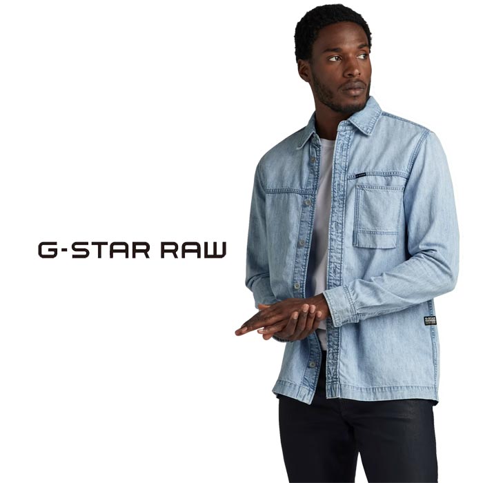 ジースター ロウ G-STAR RAW デニム シャツ 長袖 メンズ 1-POCKET