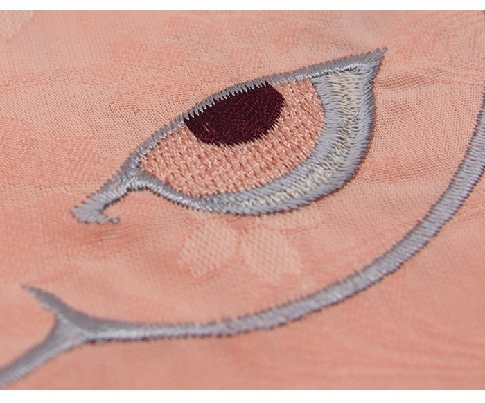 花旅楽団[ハナタビガクダン] 月兎刺繍 桜流水ジャガード 和柄半袖シャツ/SJS 花旅楽団[ハナタビガクダン] 月兎刺繍 桜流水ジャガード 和柄半袖