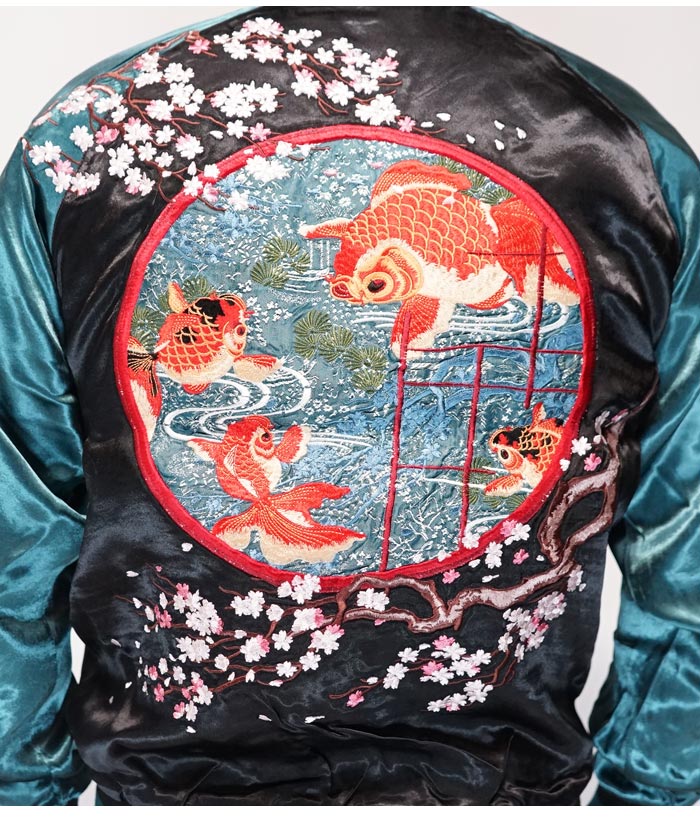 花旅楽団 ハナタビガクダン 和柄 スカジャン リバーシブル メンズ 総