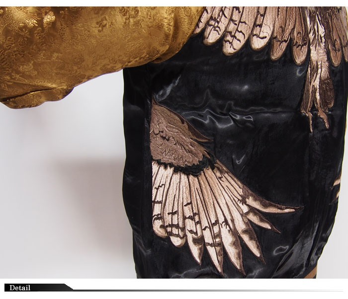 花旅楽団[ハナタビガクダン] 梟柄 刺繍 リバーシブル 和柄スカジャン/SSJ-00 花旅楽団[ハナタビガクダン] 梟柄 刺繍 リバーシブル 和柄スカジャン