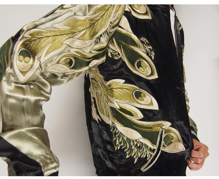 花旅楽団[ハナタビガクダン] 鳳凰 リバーシブル 和柄スカジャン/SSJ