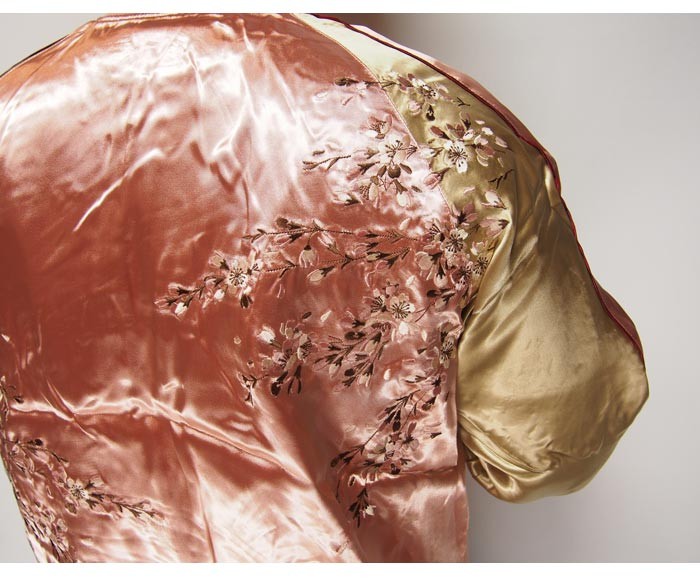 JAPANESQUE[ジャパネスク] 枝垂れ桜 リバーシブル 和柄スカジャン/3RSJ