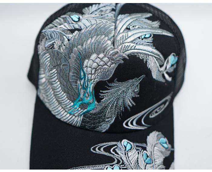 もなりん 絡繰魂 カラクリダマシイ 和柄 キャップ 帽子 CAP 総刺繍 メンズ 鳳凰