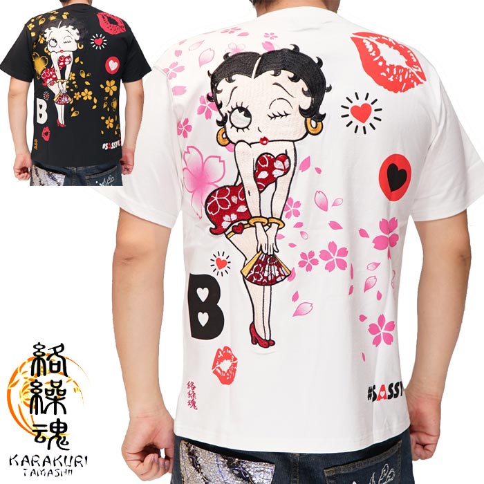 絡繰魂 カラクリダマシイ 和柄 半袖 シャツ ベティブーブ コラボ メンズ 夏祭り 232839 送料無料 絡繰魂 カラクリダマシイ 和柄 Tシャツ ベティブーブ コラボ メンズ