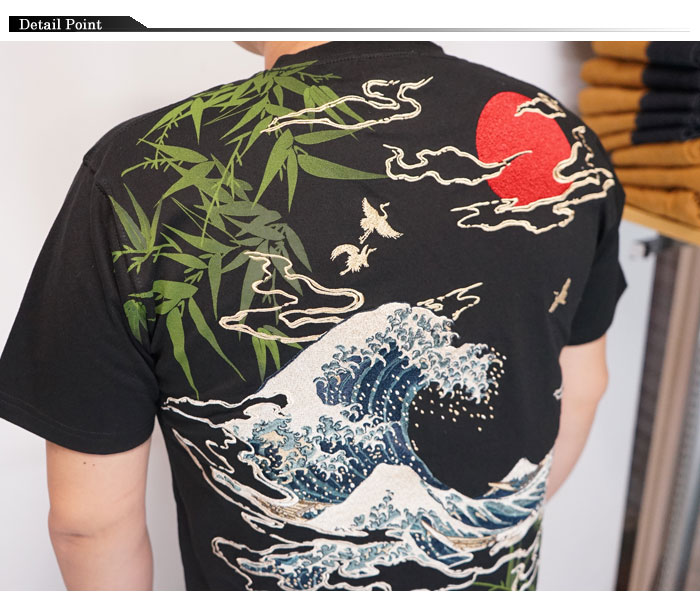 絡繰魂 カラクリダマシイ 和柄 Tシャツ メンズ 半袖 浮世絵北斎T